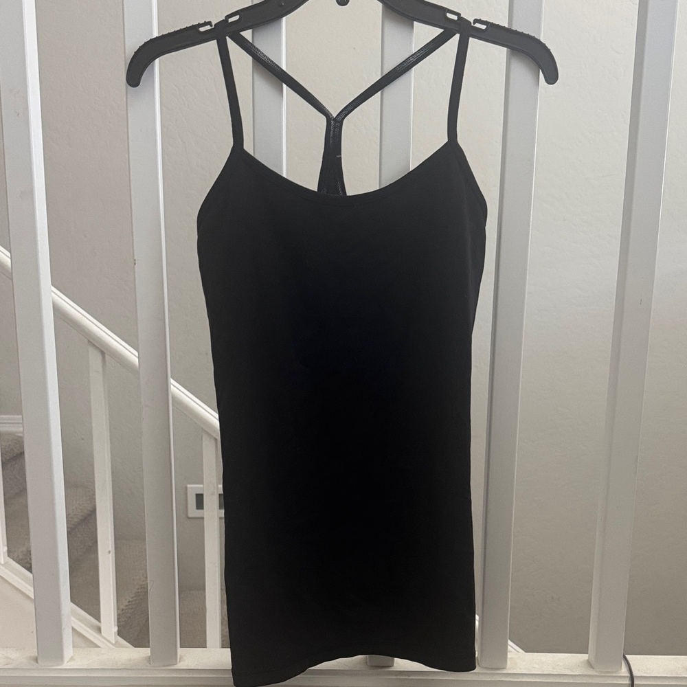 Lululemon black y strap tank